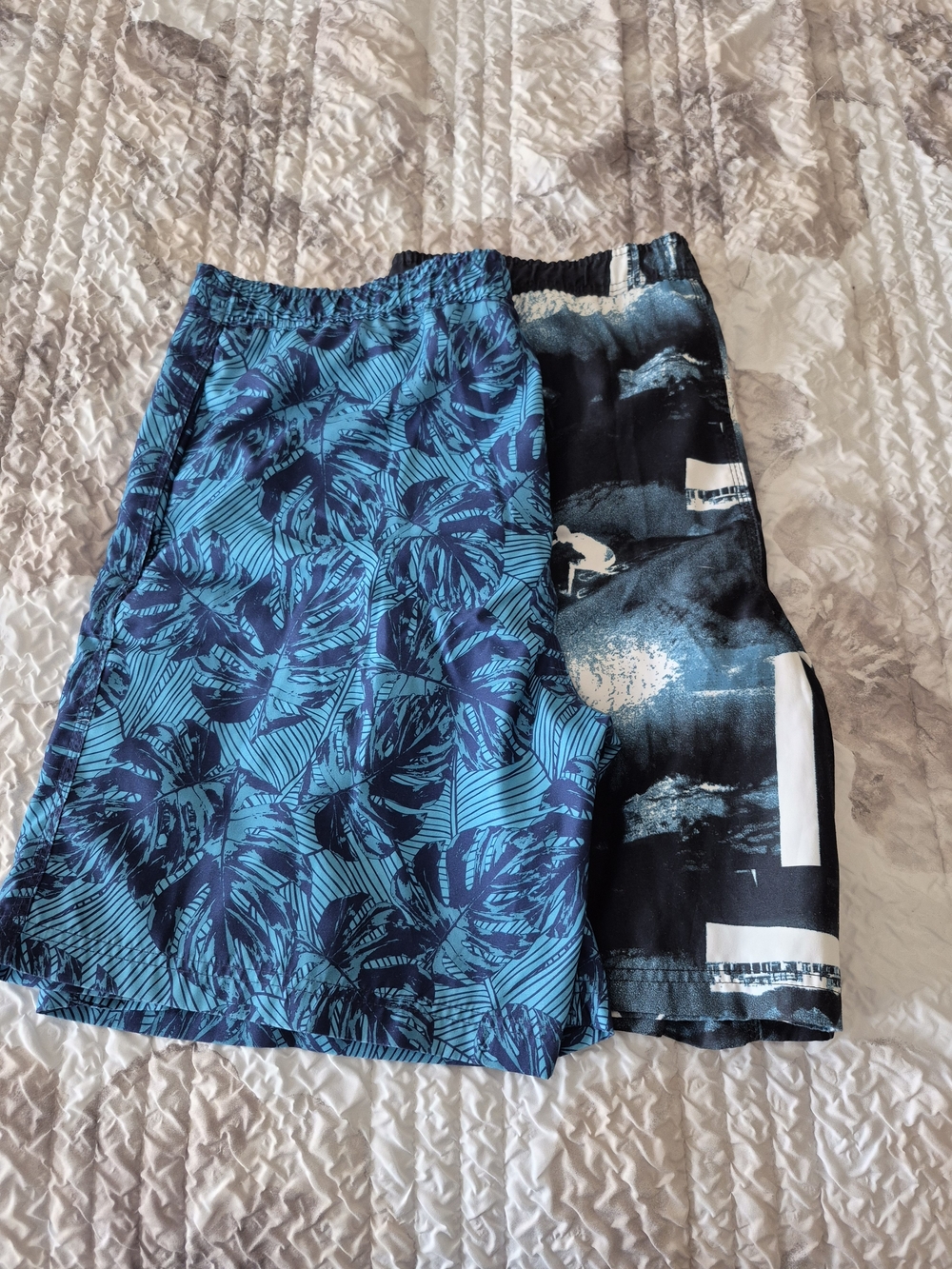 2 Pairs of Blue Patterned Men’s Swim Shorts